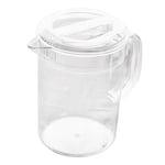 IPOTCH Big Acrylic Pitcher with Lid Drinks Water Jug for Hot/Cold Lemonade Juice Beverage Jar Ice Tea Kettle (Clear) - 1.5L