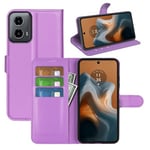 Moto G34      Pu Wallet Case    [Purple]