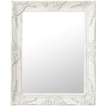 Prolenta Premium - Furniture Limited - Miroir mural style baroque 50x60 cm Blanc