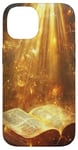 iPhone 14 Catholicism Open Bible Rays Spiritual Divine Case