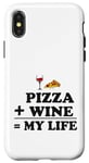 iPhone X/XS Pizza Plus Wine Equals My Life Case