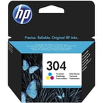 HP Bläckpatron 304 Original, N9K05AE#UUS, tre färger, singelförpackning, hög kapacitet