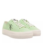 Calvin Klein Jeans Baskets Femme Vulcanisées Vulc Flatform Essential Mono Plateau, Vert (Live Mist), 37