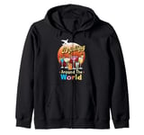 Drinking Around The World Travel Around The World Travelers Zip Hoodie