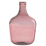 Vase Design en Verre "Bouteille Déco" 42cm Rose