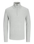 Jack & J S Jjeperfect Knit Half Zip Sn Grå