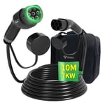 7KW 32A Monophase Type 2 Câble de Recharge Voiture,10 Mètre ev Chargeur Etanche IP54 avec Sac de Transport Pour Toutes les Vehicule Electrique - Goneo