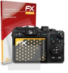 atFoliX 3x Film Protection d'écran pour Canon PowerShot G10 mat&antichoc