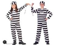 Atosa-98638 Costume-Déguisement Prisonnier 3-4, Enfants unisexes, 98638, noir, De 3 à 4 ans