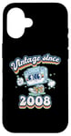 Coque pour iPhone 16 Retro Vibes 2008 Vintage Style 17th Birthday Cassette Tape