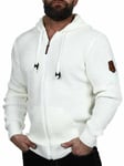 Carisma Kaz Zip Hoodie Strikk - Hvit