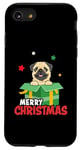 Coque pour iPhone SE (2020) / 7 / 8 Carlin de Noël mignon Design pour les amoureux des chiens