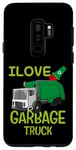 Coque pour Galaxy S9+ Love Camion poubelle de recyclage pour enfants et adultes
