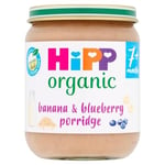 HiPP Organic Banana & Blueberry Porridge Baby Food Jar 7+ Months 160g (Pack of 6)