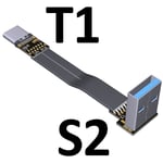 100cm S2-T1 Câble ruban USB 3.0 plat Type C, blindage EMI, connecteur d'angle, FPC, USB 3.1 Nipseyteko