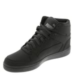 PUMA Men's Rebound Layup Sneaker, Black Black-Castlerock, 10 UK
