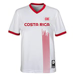 FIFA Maillot Officiel de l'équipe de Football Costa Rica 2023 pour Femme, Blanc, 8-10 Ans