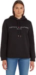 Tommy Hilfiger Women's Hooded Sweatshirt, Pullover Hoody, Black, 3XL