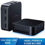 Mini PC Blackview MP80 16 Go DDR5 512 Go SSD, Intel Alder Lake N95 3.40 GHz,Windows 11, 2.4+5G WiFi - Bleu