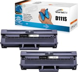 2X MLT-D111S Noir Compatible Cartouche de Toner Ersatz pour Samsung D111S MLT-D111L D111L pour Samsung M2070 pour Xpress M2070W M2026W M2070FW M2026 M2020 M2020W M2022W M2022 M2021 M2071