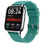 Jugeman Smart Watch for Men Women, 1.69" HD Smart Watches with Heart Rate Sleep Monitor, 24+Sports Modes Fitness Watch, Activity Trackers Smartwatch for IOS Android-Forest Green