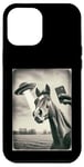 Coque pour iPhone 12 Pro Max Alien Horse UFO Meme Funny Cowboy Cowgirl Weird