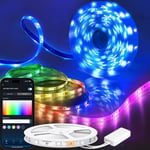 5m Smart LED Strip Lights, Alexa & Google Assistant Compatible, Music Sync, App