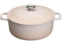 Cocotte en fonte émaillée ronde 20 cm 2.5L champagne INVICTA CHASSEUR