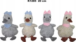 Plush Duck 20Cm Sitting With A Bow/Apron Sa