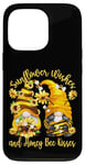 Coque pour iPhone 13 Pro Sunflower Wishes And Honey Bee Kisses With Cute Summer Gnome