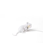 SELETTI LED-koristepöytävalo Mouse Lamp USB makaava, valk.