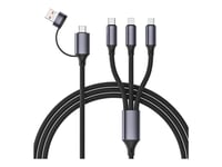 Cablexpert Premium - Dedikerad Laddningskabel - 24 Pin Usb-C, Usb Hane Till Mikro-Usb Typ B, Lightning, 24 Pin Usb-C Hane - 1.5 M - 4-In-1