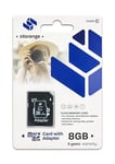 STORANGE Carte Micro SD 8 Go Classe 10 SDHC + Adaptateur