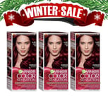 Garnier Color Sensation Hair Color 4.60 Intense Dark Red 3-Pack