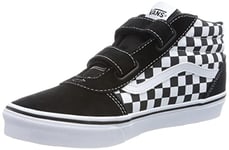 Vans Mixte Enfant Ward Mid V, Checker Black White, 38.5 EU