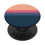 PopSockets Coral Blue Retro Color Block Pattern PopSockets PopGrip: Swappable Grip for Phones & Tablets