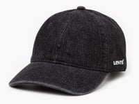 Levi Mens Adjustable Curve Denim Cap ~ Essential Regular Black