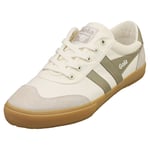 Gola Badminton Womens White Grey Fashion Trainers - 8 UK