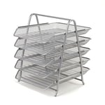 Mind Reader Workspace, Office, Metal Mesh, 11.75" L x 14" W x 14.5" H, Athens Silver