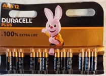 Duracell Plus AAA Batteries 12 Pack - LR03 MN2400