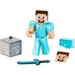 Minecraft Steve in Diamond Armor Minecraft Comic Maker Action Figure Mattel