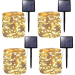 [4 delar set] Solar utomhus String Lights, 240 Led 24m Vattentät Outdoor Solar String Lights 8 Mönster Trädgård Yard Yard Familj Jul Bröllop Par