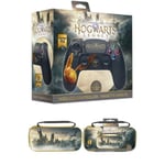 Manette PS4 Bluetooth Harry Potter Hogwarts Legacy Vivet Doré Lumineuse 3.5 JACK + Sacoche Harry Potter XL Switch - Oled - Hogwarts