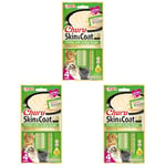 INABA Churu Skin & Coat - Friandises pour Chats en Purée au Poulet et Pétoncle - Oméga 3 & 6 et Taurine - Snacks pour Félins, Texture Onctueuse - Nourriture pour Chats, Peau & Pelage - 4 Tubes x 14g