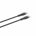 Fast flettet serie USB-C/USB-C-kabel 100W - 2 meter hvid