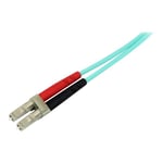 STARTECH.COM Câble à fibre optique OM4 duplex multimode LC LC - 1 m Aqua - 100 Gb - 50 / 125 - LSZH