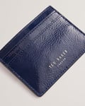 Ted Baker Women's ROSEYA-Crinkle Leather Card Holder Bi-Fold Wallet, DK-Blue, O/S