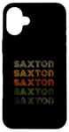 Coque pour iPhone 16 Plus Love Heart Saxton Tee Grunge Vintage Style Saxton Noir