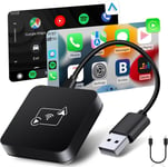 Adaptateur Carplay sans fil 2 en 1 Android Auto & Apple Carplay Adaptateur sans fil Convertir filaire Android Auto/Carplay en Sans fil Compatible avec iOS 10+/Android11+ Plug & Play USB-C/A.[V522]