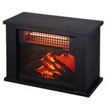 JHSHENGSHI Fireplace Suite 3D Electric Infrared Fireplace With Realistic Flame Effect 2000 W Portable Electric Heater Black Metal Frame Space Heating Space Heating